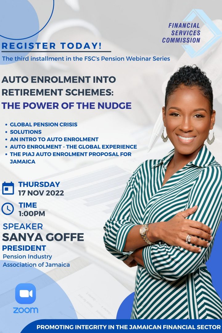 Invitation to FSC Pensions Webinar on Auto Enrolment into Retirement Schemes: The Power of the Nudge